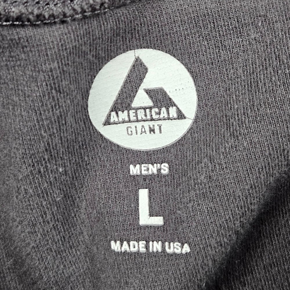 American Giant Joggers Mens Large Gray Sweatpants Cotton Made in USA Drawstring - Picture 3 of 9